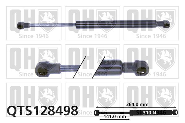 QUINTON HAZELL Газовая пружина, крышка багажник QTS128498